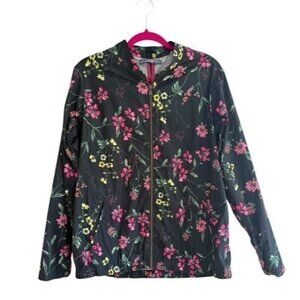 Signature Weekend Floral Print Lightweight Jacket Full Front Zipper XL